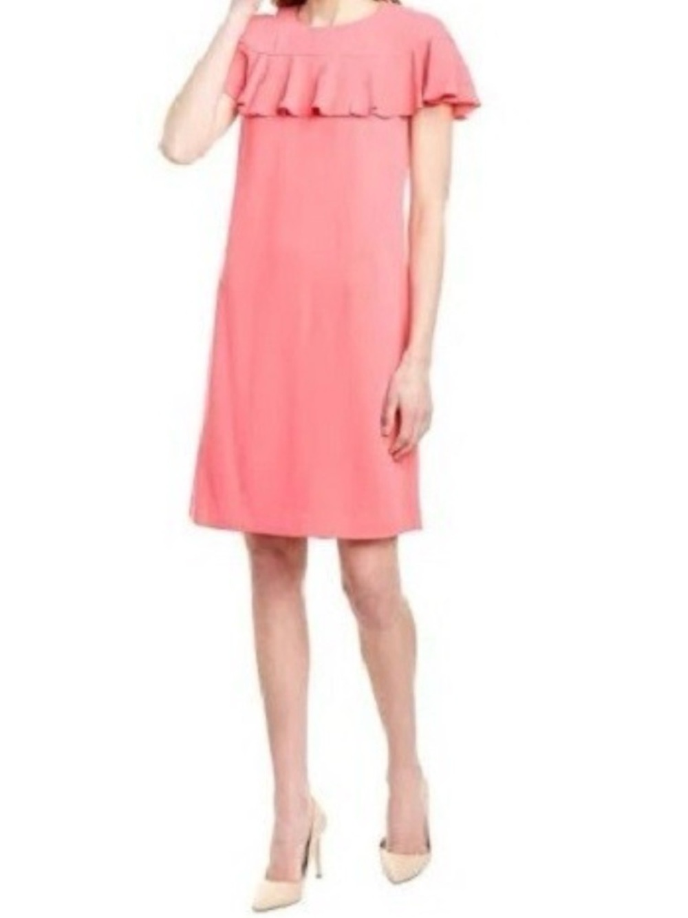 Elegant Pink Ruffle Dress